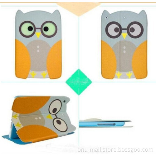Owl Pattern Cute Flip Leather Case Smart Cover for iPad Air 2 with Stand